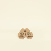 Chanel Dark Beige CC Logo Slides Mules 37C