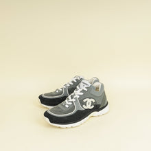 Chanel Grey CC Quilted Trainer Sneakers 38.5