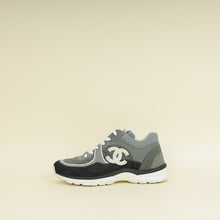 Chanel Grey CC Quilted Trainer Sneakers 38.5