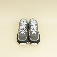Chanel Grey CC Quilted Trainer Sneakers 38.5