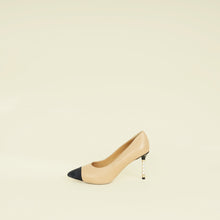 Chanel Bicolor Pearl Heel Pumps 38.5