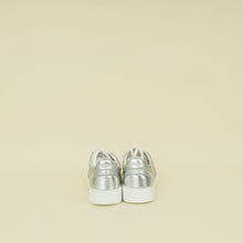 Chanel Metallic Silver CC Trainer Sneaker 38.5
