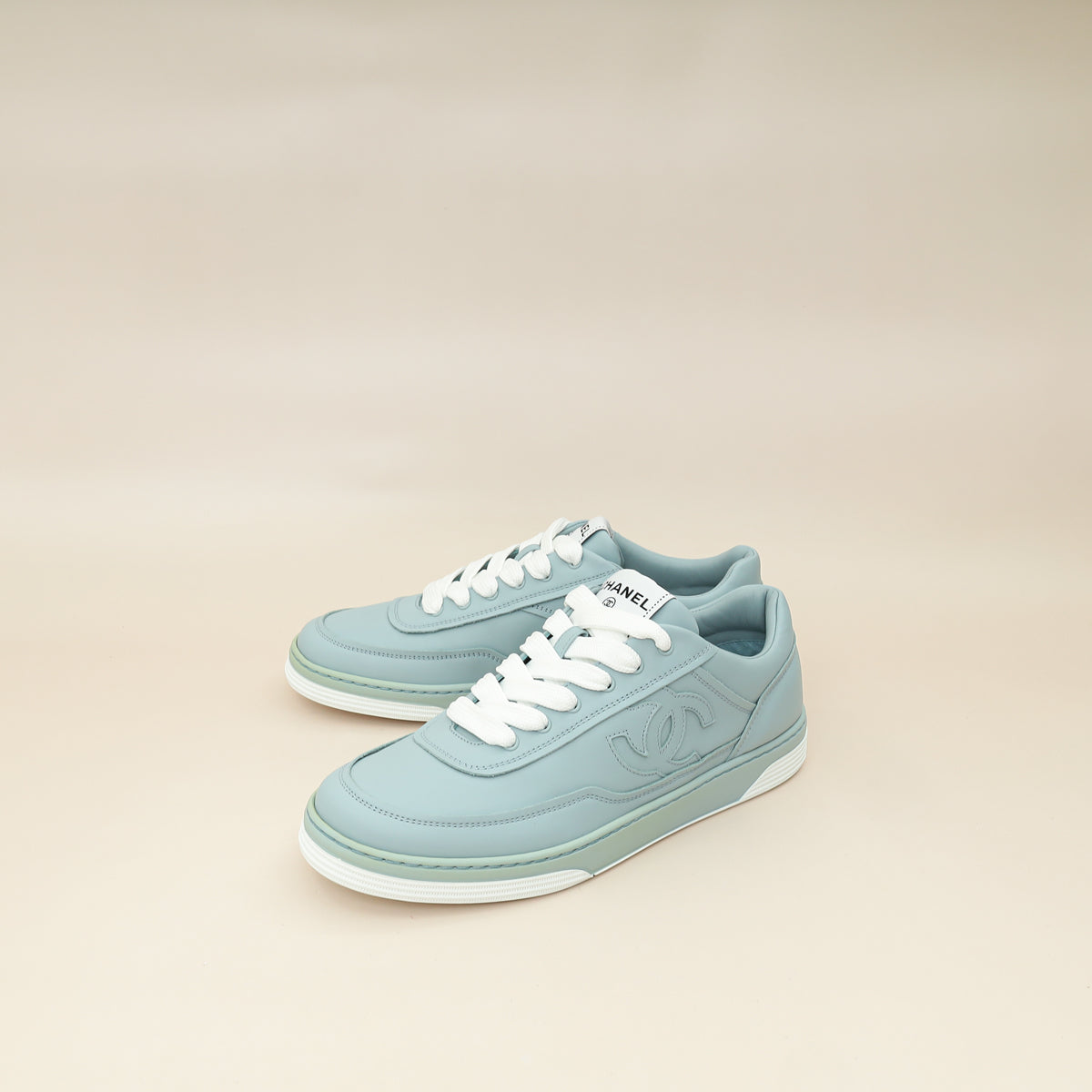 Chanel Light Blue CC Sneaker 38.5