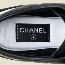 Chanel Black CC Quilted Trainer Sneaker 38.5