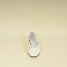 Chanel White CC Cap Toe Flat Ballerina 38