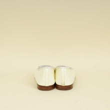 Chanel White CC Cap Toe Flat Ballerina 38