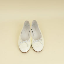 Chanel White CC Cap Toe Flat Ballerina 38