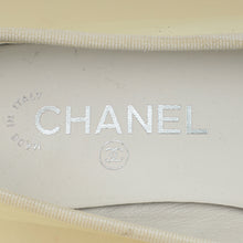 Chanel White CC Cap Toe Flat Ballerina 38