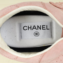 Chanel Pink CC Suede Trainer Sneaker 38