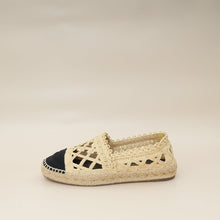 Chanel Bicolor CC Cap Toe Raffia Espadrille 38
