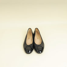 Chanel Black CC Cap Toe Flat Ballerina 38