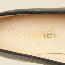 Chanel Black CC Cap Toe Flat Ballerina 38