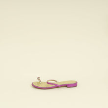 Chanel Purple CC Jeweled Toe Ring Flat Sandal 38