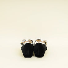 Chanel Black CC Bow Velvet Mary Jane Flats 38
