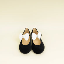 Chanel Black CC Bow Velvet Mary Jane Flats 38