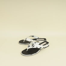 Chanel Bicolor CC Printed Coco Beach Thong Sandals 39