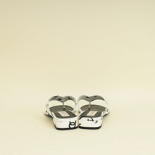 Chanel Bicolor CC Printed Coco Beach Thong Sandals 39