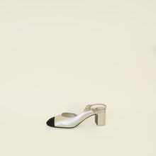 Chanel Bicolor Chain Detail Half D'Orsay Pump 39