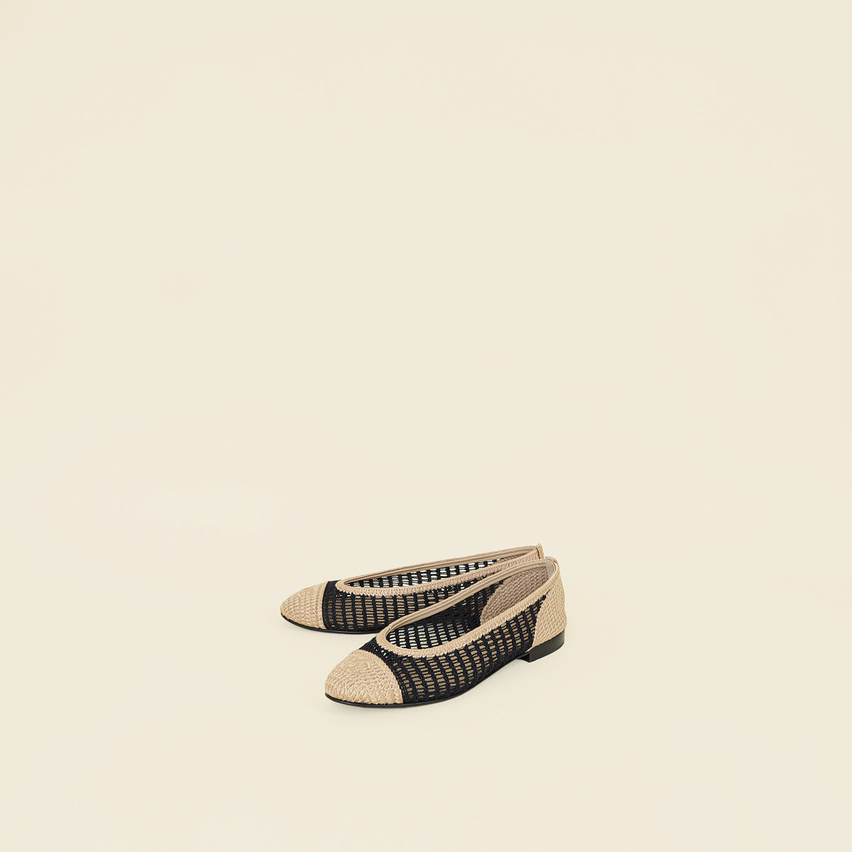 Chanel Bicolor Crochet Ballet Flats 39