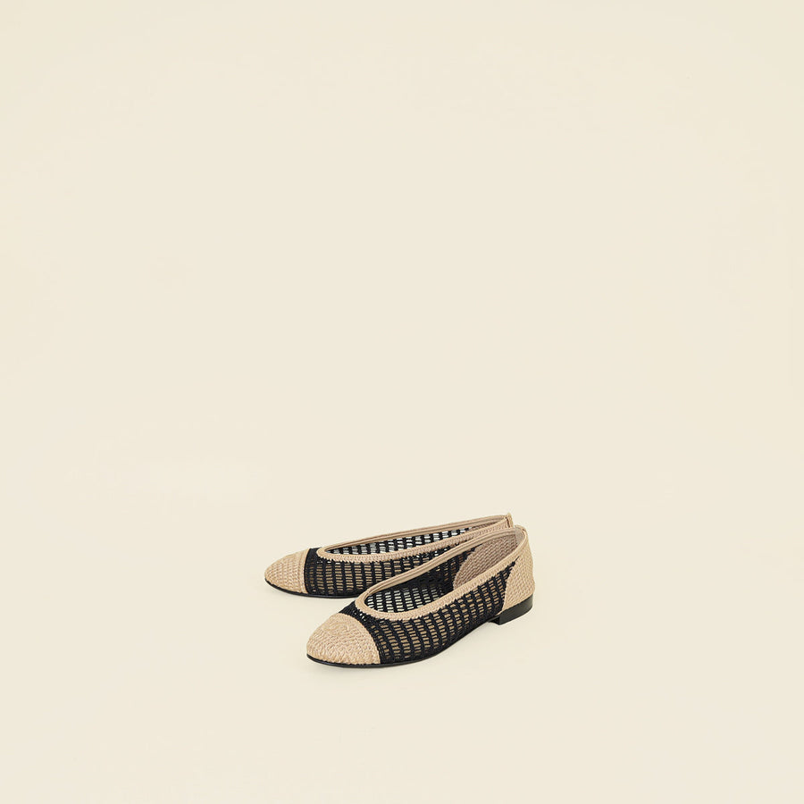 Chanel Bicolor Crochet Ballet Flats 39