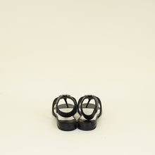 Chanel Black CC Pearl Sequins Thong Sandal 39