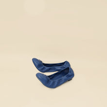 Chanel Royal Blue CC Scrunch Elastic Ballet Flats 40.5