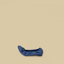 Chanel Royal Blue CC Scrunch Elastic Ballet Flats 40.5
