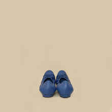 Chanel Royal Blue CC Scrunch Elastic Ballet Flats 40.5