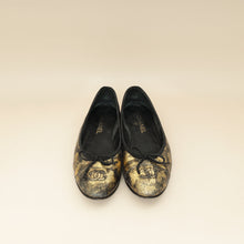 Chanel Bicolor CC Cap Toe Ballerina Laminated Flats 40