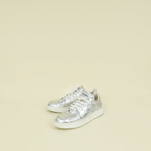 Chanel Metallic Silver CC Trainer Sneaker 40