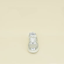 Chanel Metallic Silver CC Trainer Sneaker 40