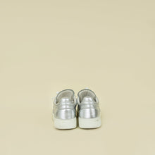 Chanel Metallic Silver CC Trainer Sneaker 40