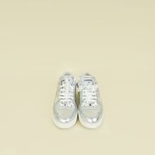 Chanel Metallic Silver CC Trainer Sneaker 40