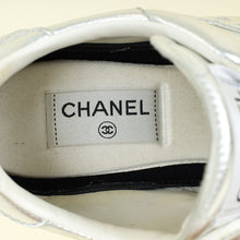 Chanel Metallic Silver CC Trainer Sneaker 40