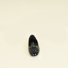Chanel Black CC Cap Toe Camellia Flower Flat Ballerina 40