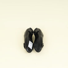 Chanel Black CC Cap Toe Camellia Flower Flat Ballerina 40