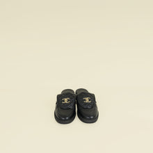 Chanel Black CC Quilted Turnlock Mules 40