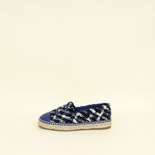 Chanel Blue Tweed CC Cap Toe Espadrille 40