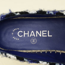 Chanel Blue Tweed CC Cap Toe Espadrille 40