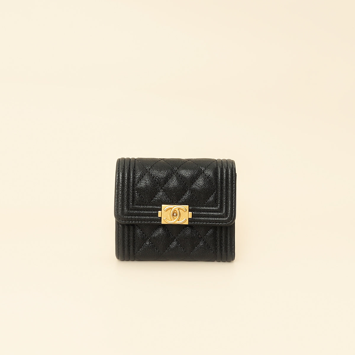 Chanel Black Boy Small Wallet