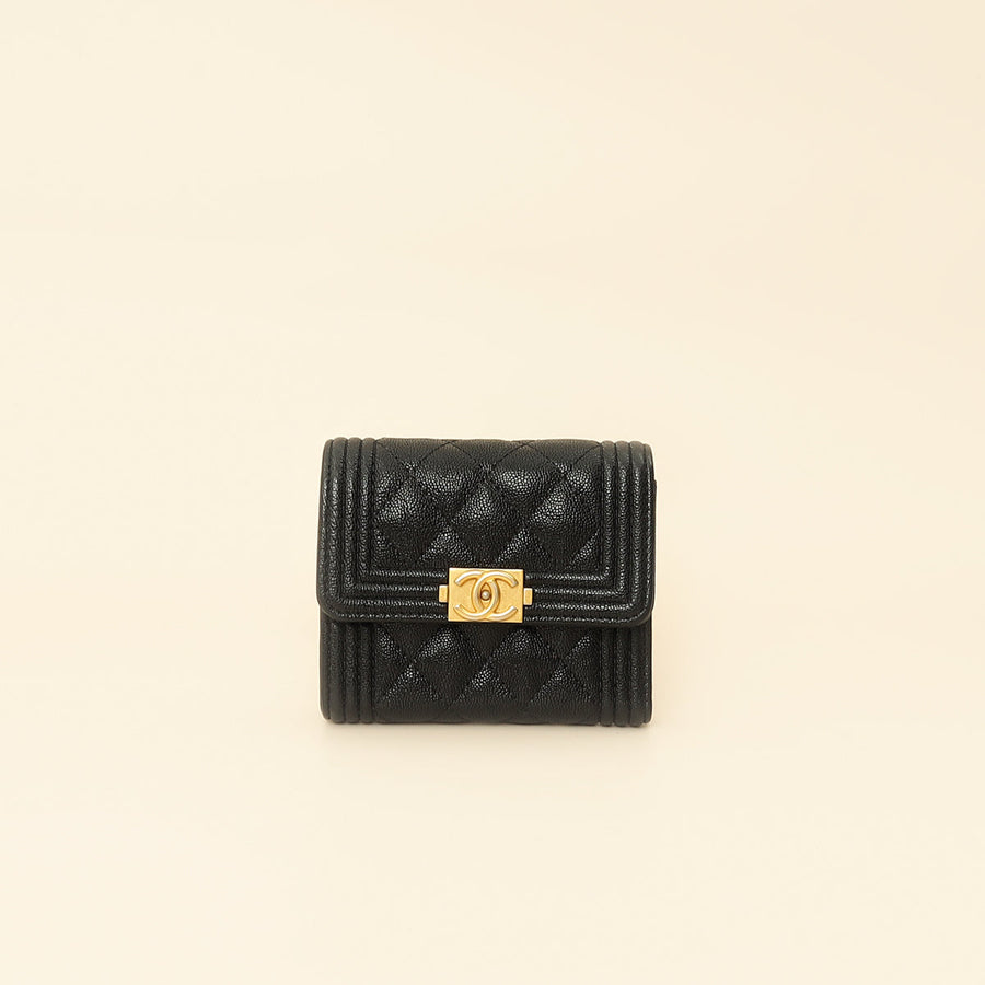 Chanel Black Boy Small Wallet