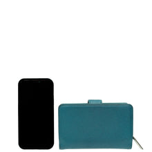 Chanel Teal CC Timeless French Wallet