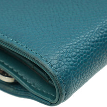 Chanel Teal CC Timeless French Wallet