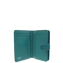 Chanel Teal CC Timeless French Wallet