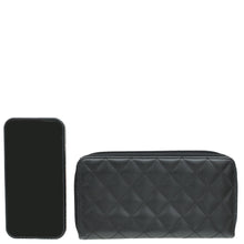 Chanel Black CC Cambon Large Gusset Zip Around Wallet