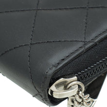 Chanel Black CC Cambon Large Gusset Zip Around Wallet