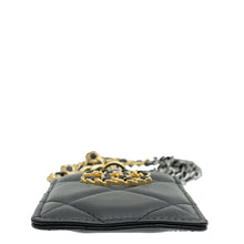 Chanel Black CC Chanel 19 Card Holder on Chain
