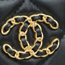 Chanel Black CC Chanel 19 Card Holder on Chain