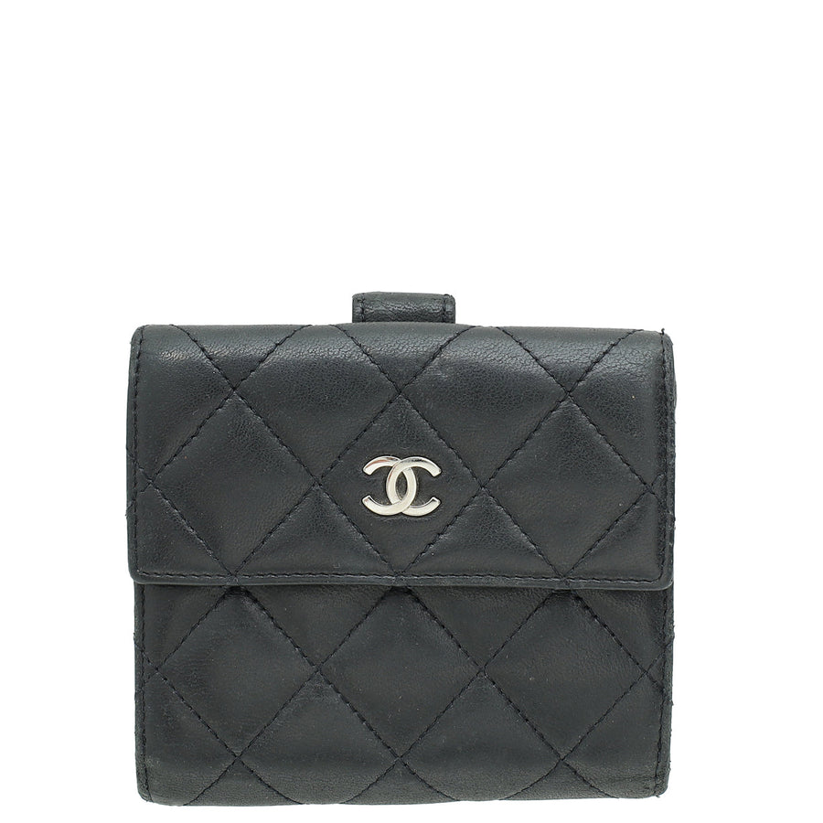 Chanel Black CC French Wallet
