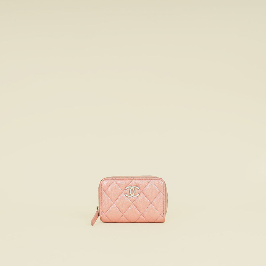 Chanel Pearly Pink CC Classic Zipped Coin Purse